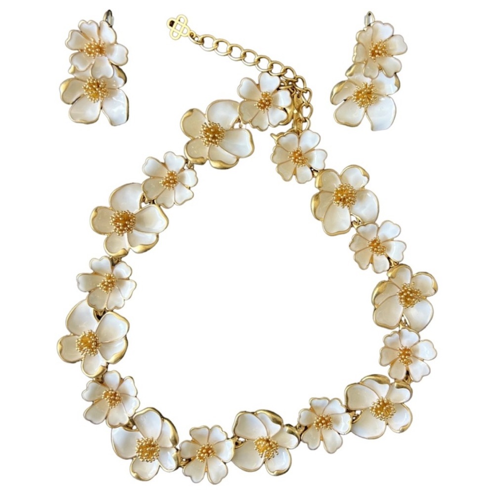 Oscar de la Renta
Jewellery set Enamel Flowers